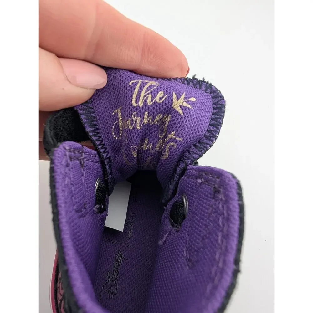 Converse X Frozen 2 Toddler Size 4 Hi Top Sneakers Anna Black Purple Pink